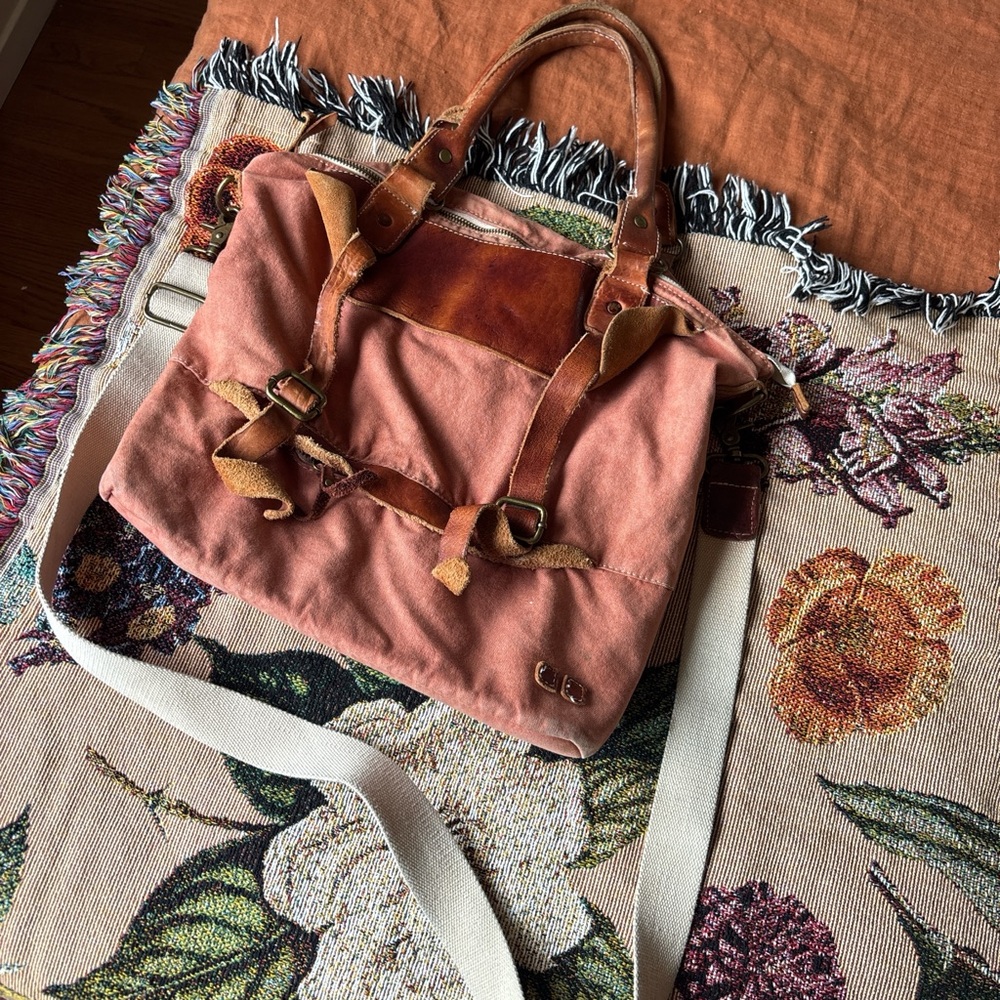 Bed Stu Pink and Brown Tote Bag